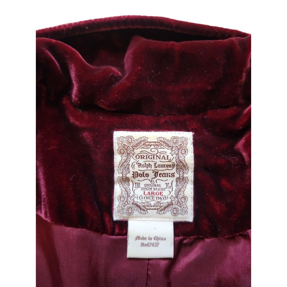 Vintage Polo Ralph Lauren Velvet Blazer Womens L Victorian Whimsigoth Steampunk - Picture 5 of 10